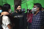 Allu Arha in Shaakuntalam, Allu Arha new film, allu arjun pays a surprise visit for his daughter, Sneha