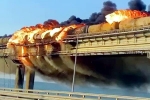 Crimea bridge new updates, Crimea bridge latest, huge explosion on crimea bridge that connects russia, Fire accident Crimea bridge new updates, Crimea bridge latest, huge explosion on crimea bridge that connects russia, Fire accident