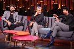 Baahubali team, Karan Johar, baahubali trio shares coffee couch on koffee with karan, Rana daggupati