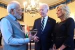 USA Tour, Narendra Modi news, narendra modi gifts 75 carat diamond to jill biden, Modi us visit