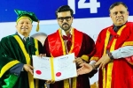 Ram Charan Doctorate news, Ram Charan Doctorate latest, ram charan felicitated with doctorate in chennai, Tweet