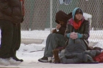 Denver news, Denver news, homeless man finds support in freezing temperatures in denver, Sleeping bags