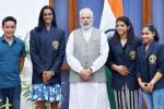 Sakshi Malik, P.V. Sindhu, modi hosts national sports awardees invites ideas to improve sports, Rio 2016