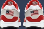 Shoe Featuring Early Version of American Flag, american flag on nike shoe, nike withdraws shoe featuring early version of american flag after kaepernick objection, Footwear